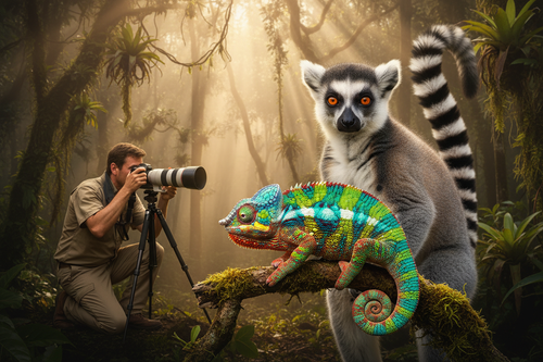 Circuit photo Madagascar – photographe et caméléon